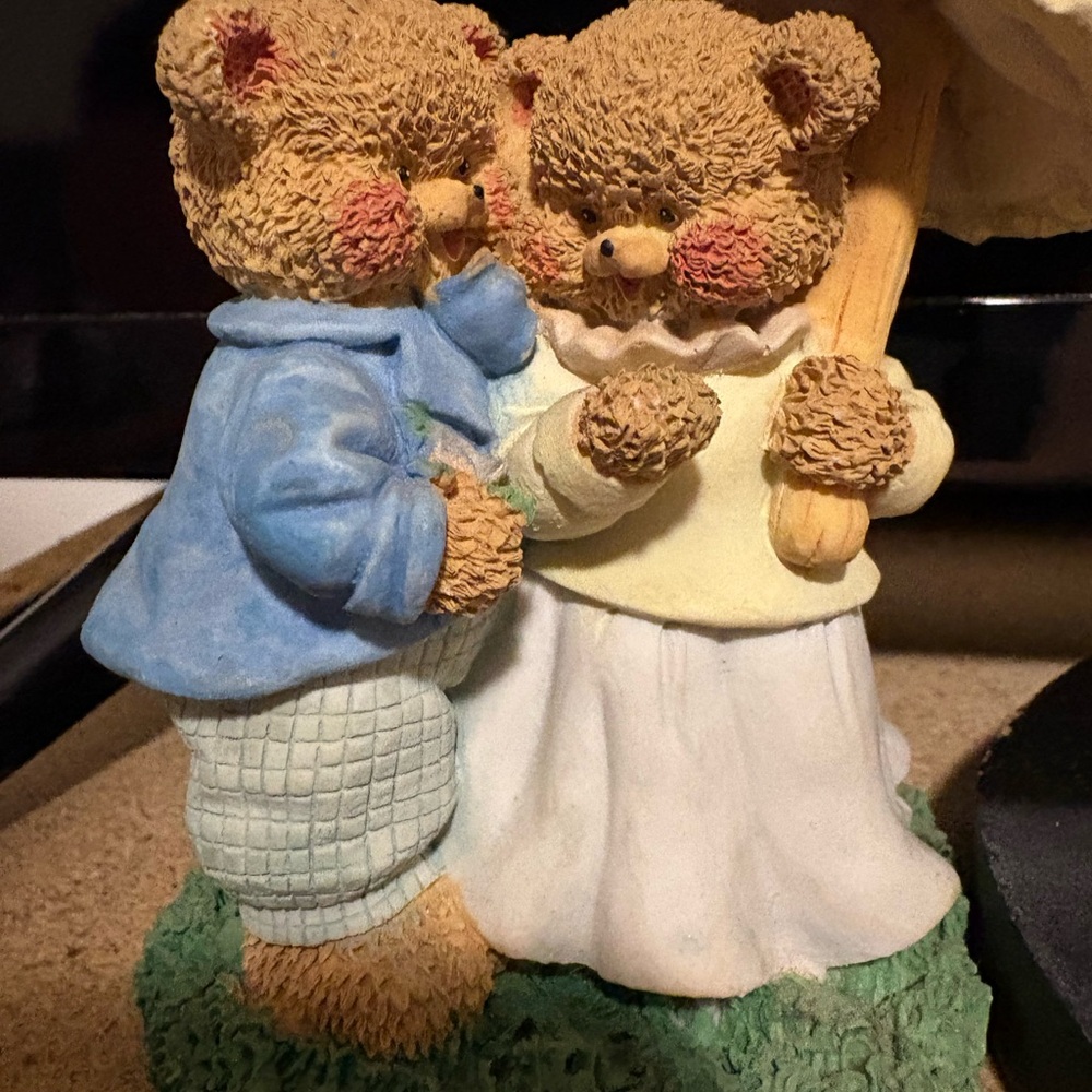 Charming Teddy Bear Couple Figurine